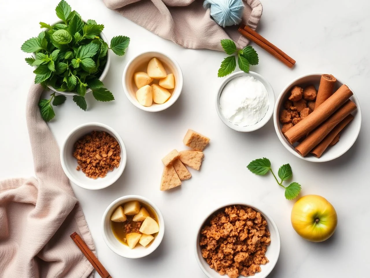 Ingredients for Apple Cinnamon Crumble