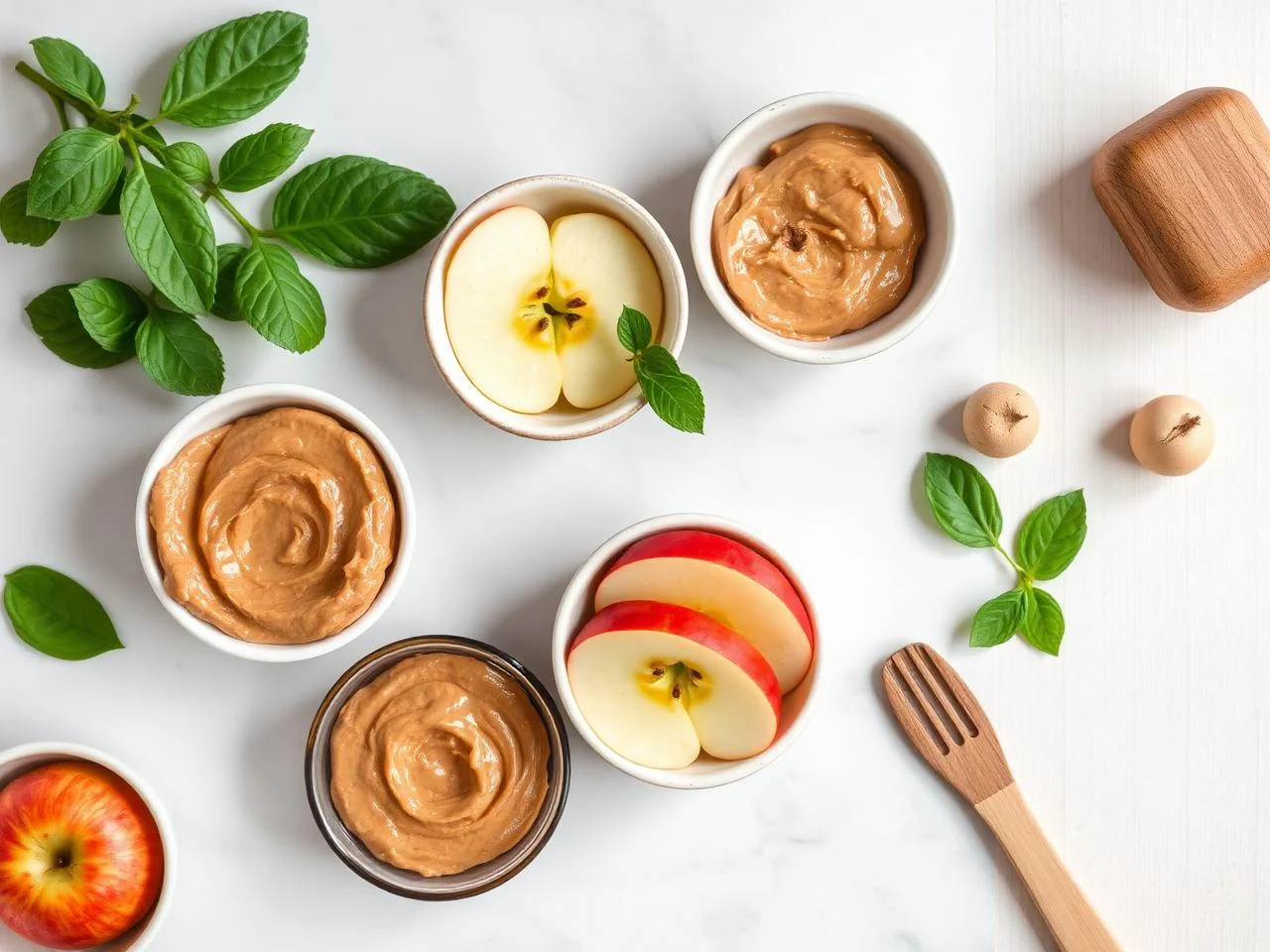 Ingredients for Apple Slices With Peanut Butter