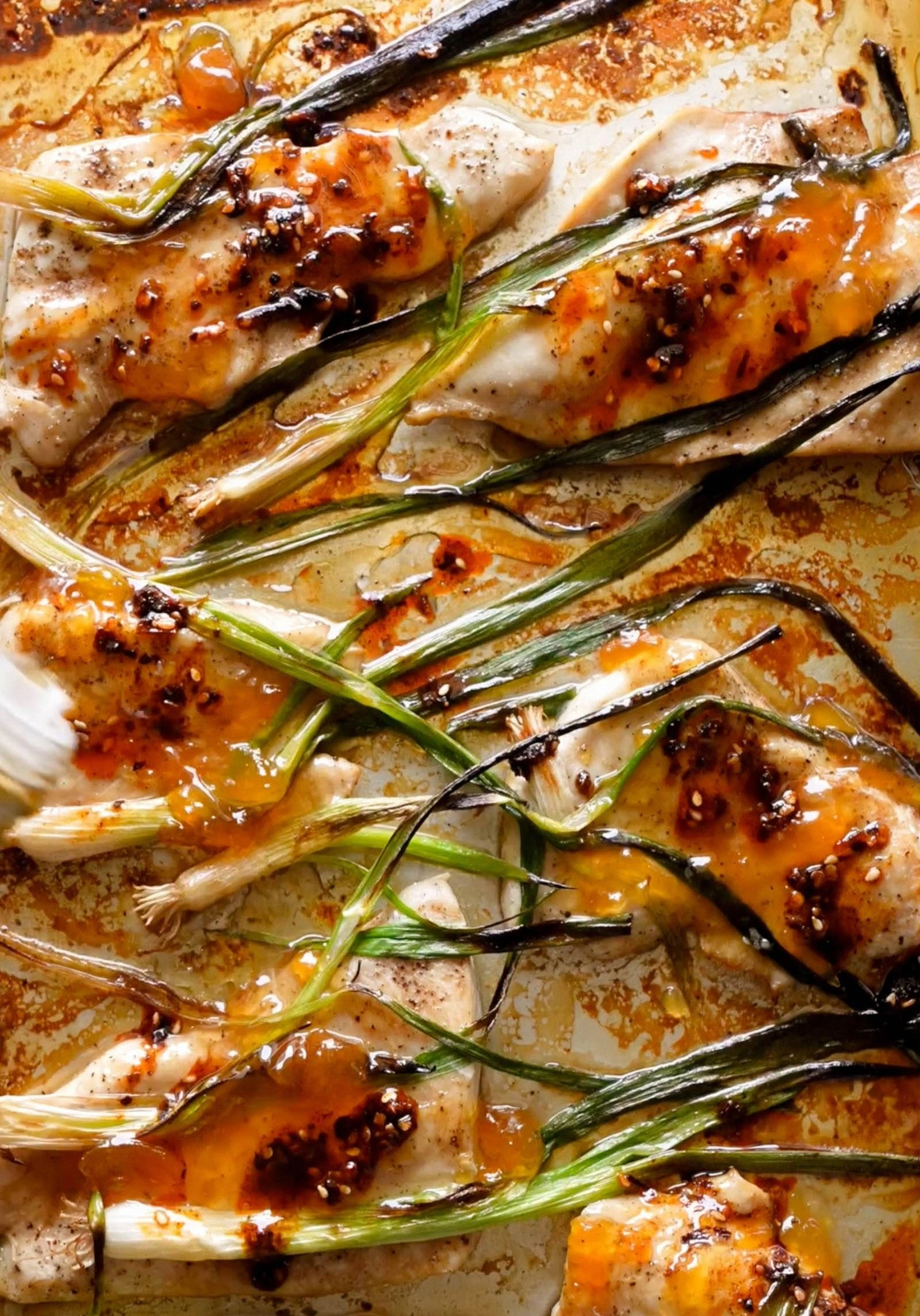 Apricot Chicken with Charred S