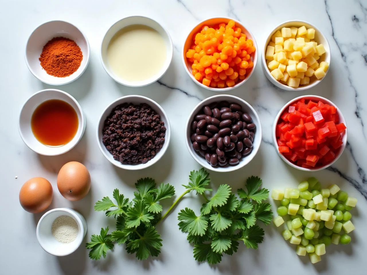 Ingredients for Arroz Con Frijoles Negros