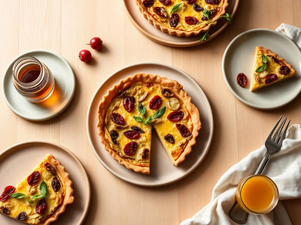 Artichoke And Sun Dried Tomato Quiche