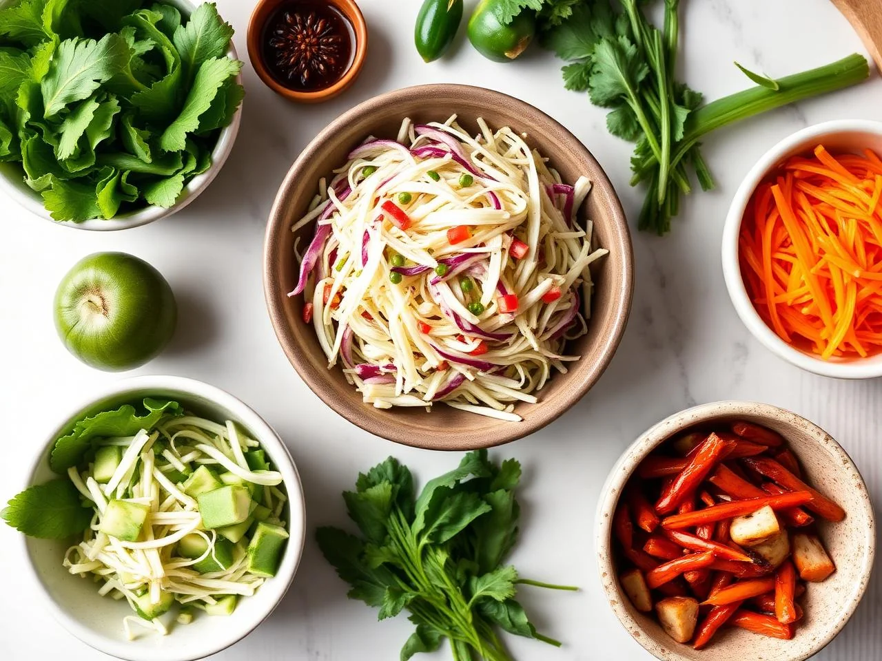 Ingredients for Asian Style Slaw