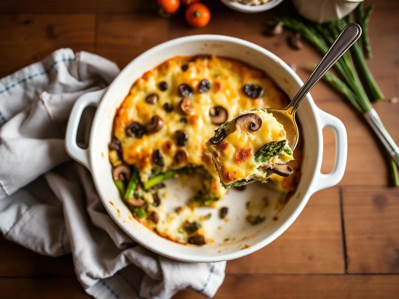 Asparagus And Mushroom Strata