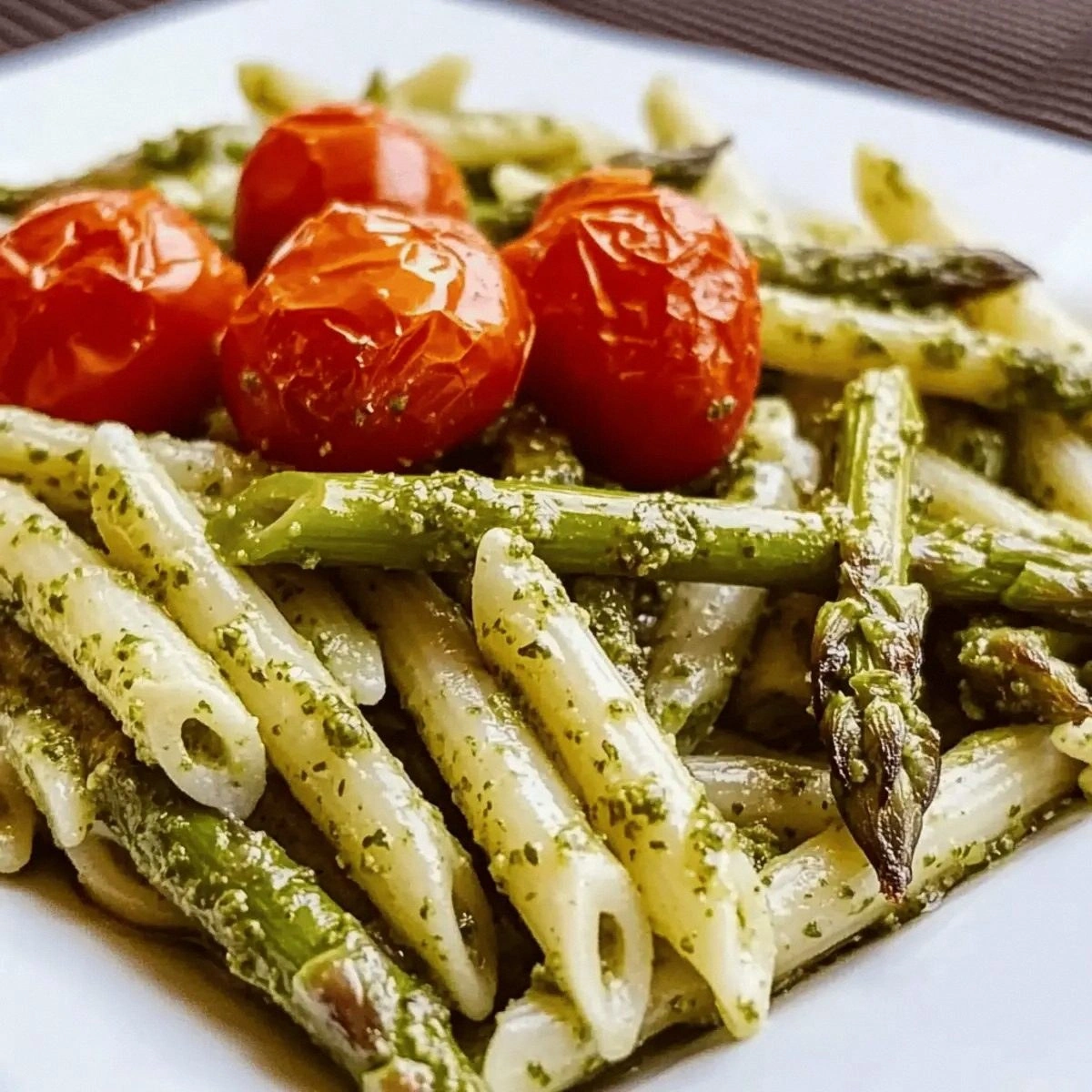 Asparagus Pesto Pasta with Roasted Tomatoes: A Spring Delight