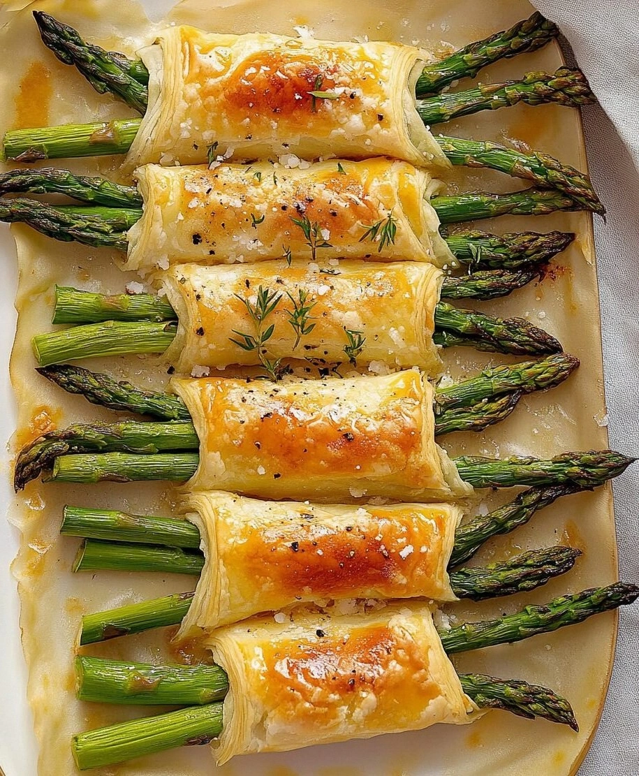 Asparagus Puff Pastry Tart Bun