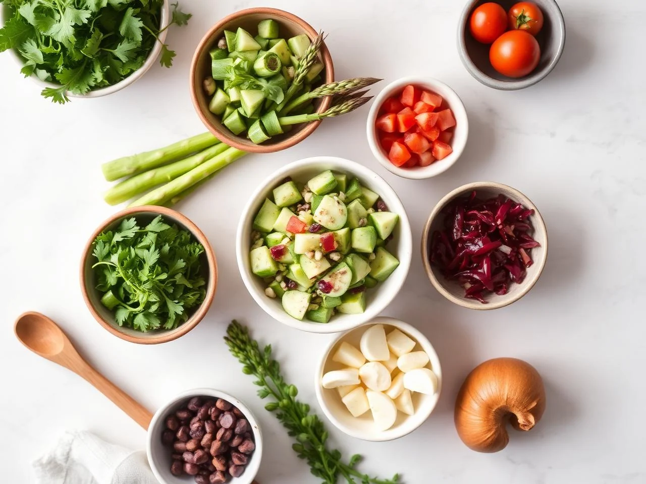 Ingredients for Asparagus Salad