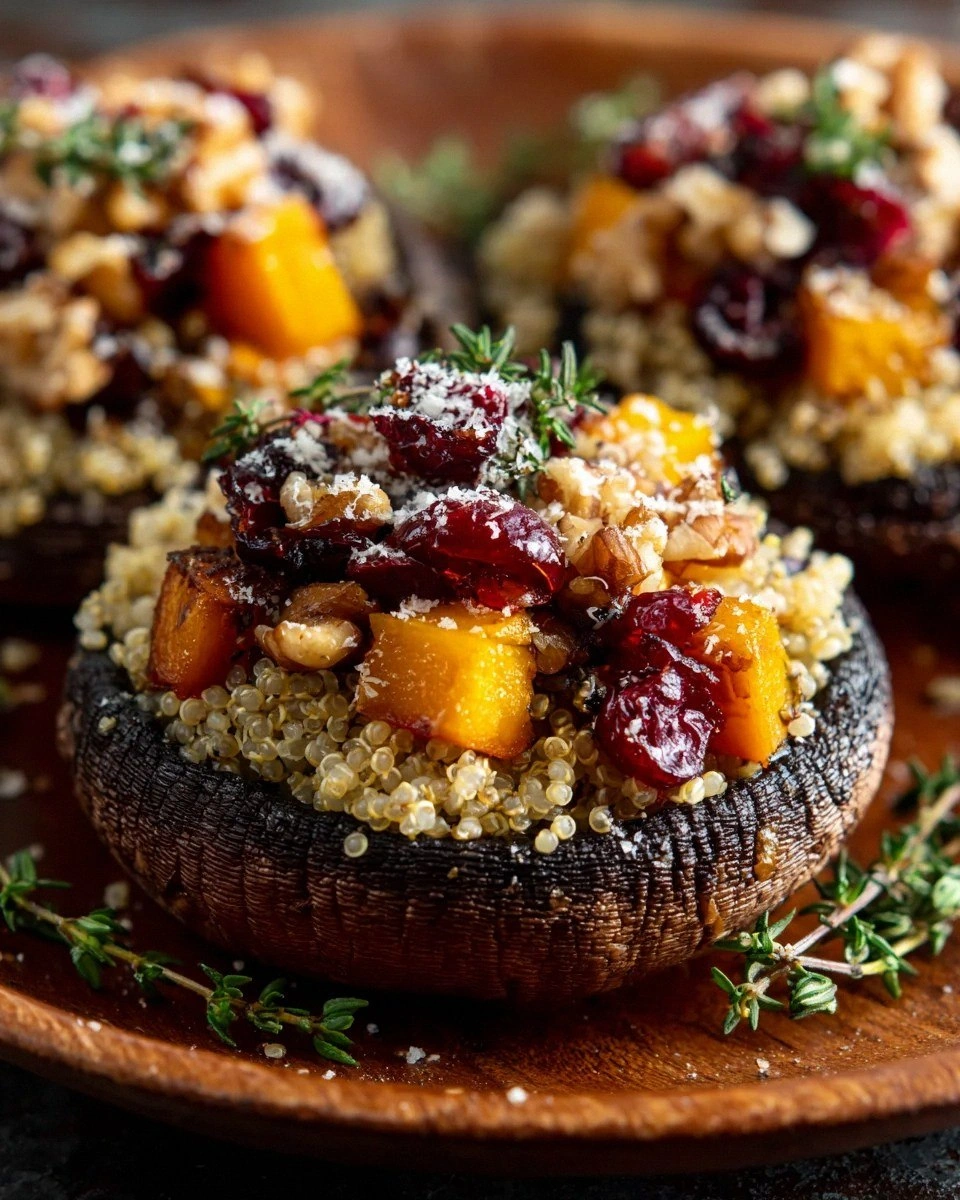 Autumn Harvest Stuffed Portobello Mushrooms