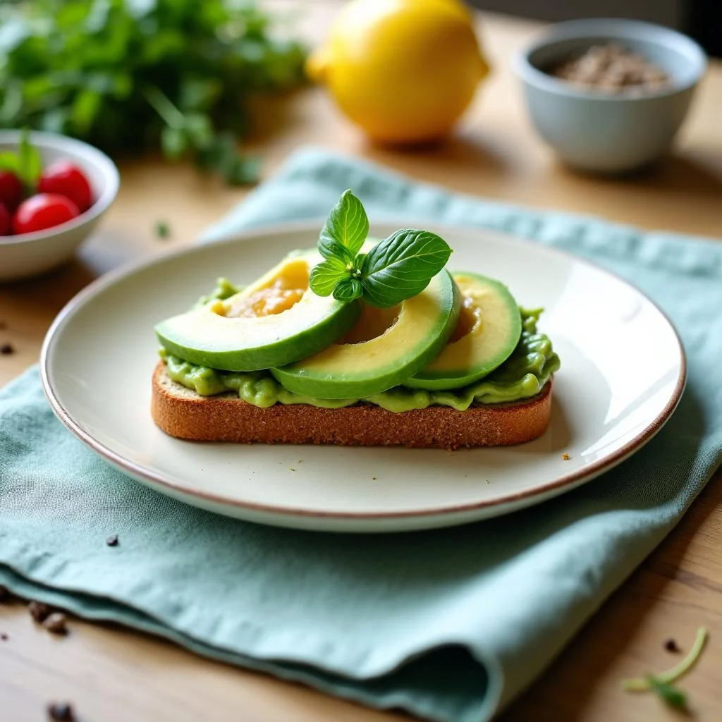 Avocado Toast on Whole-Grain Bread