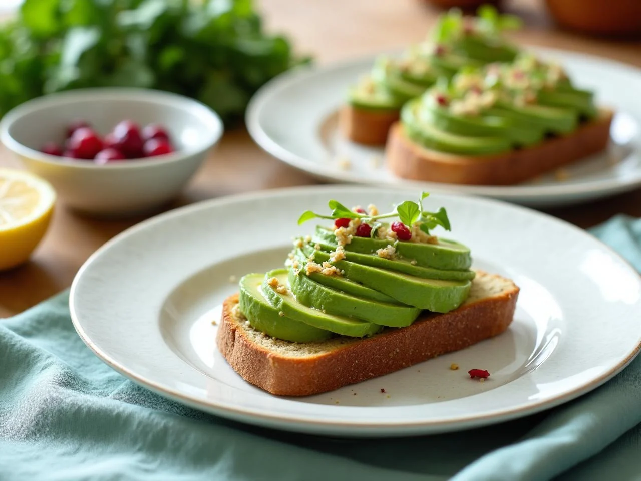 Avocado Toast on Whole-Grain Bread