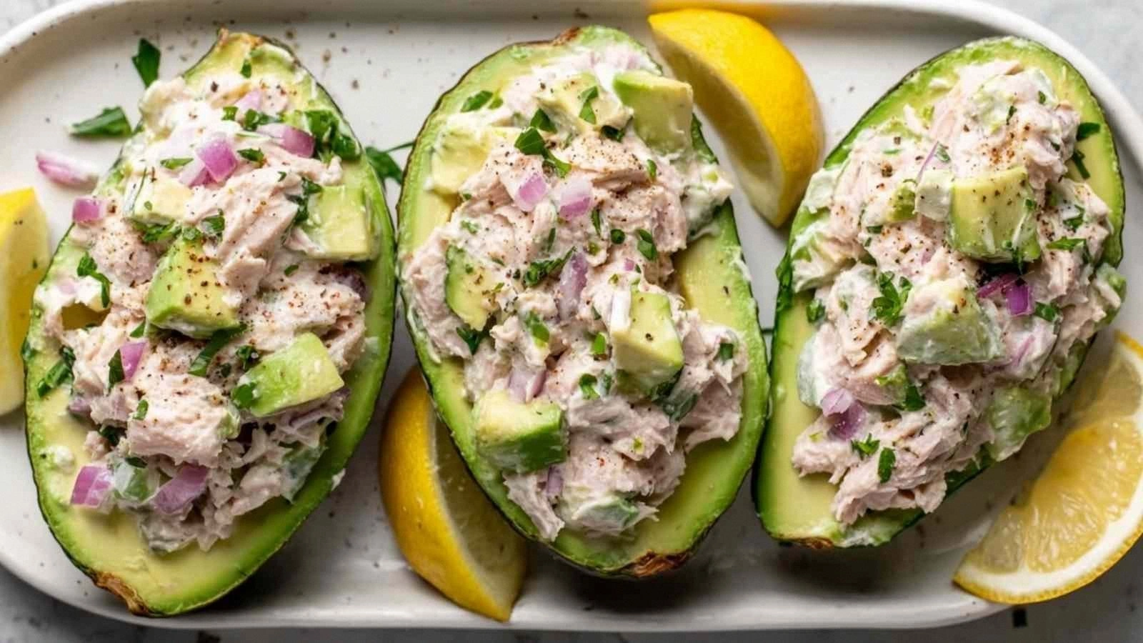 Avocado Tuna Salad Boats
