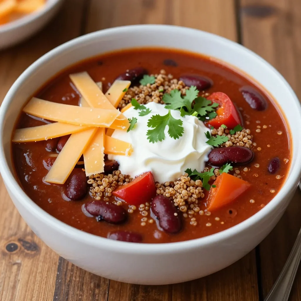 Hearty Veggie Chili for Cozy NFL Playoff Parties