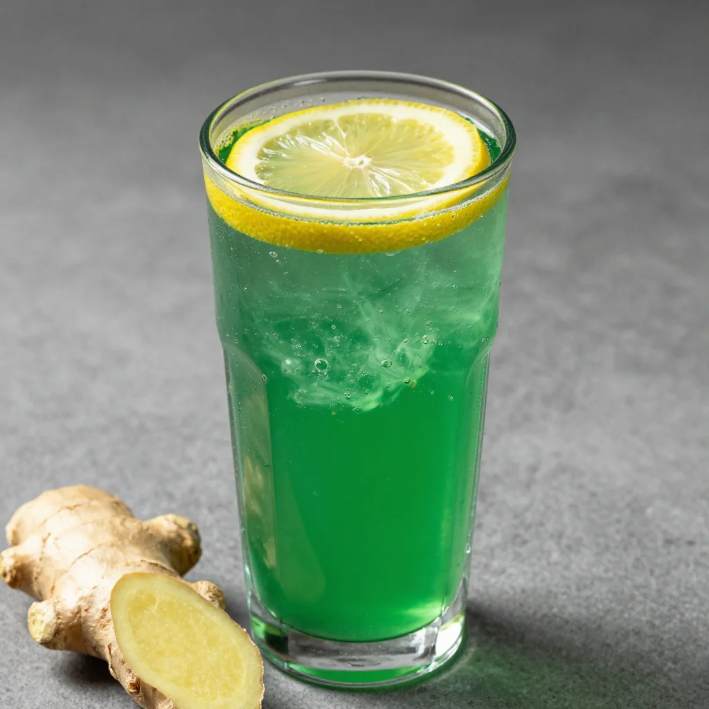New Year's Day Detox Green Juice With Ginger And Lemon