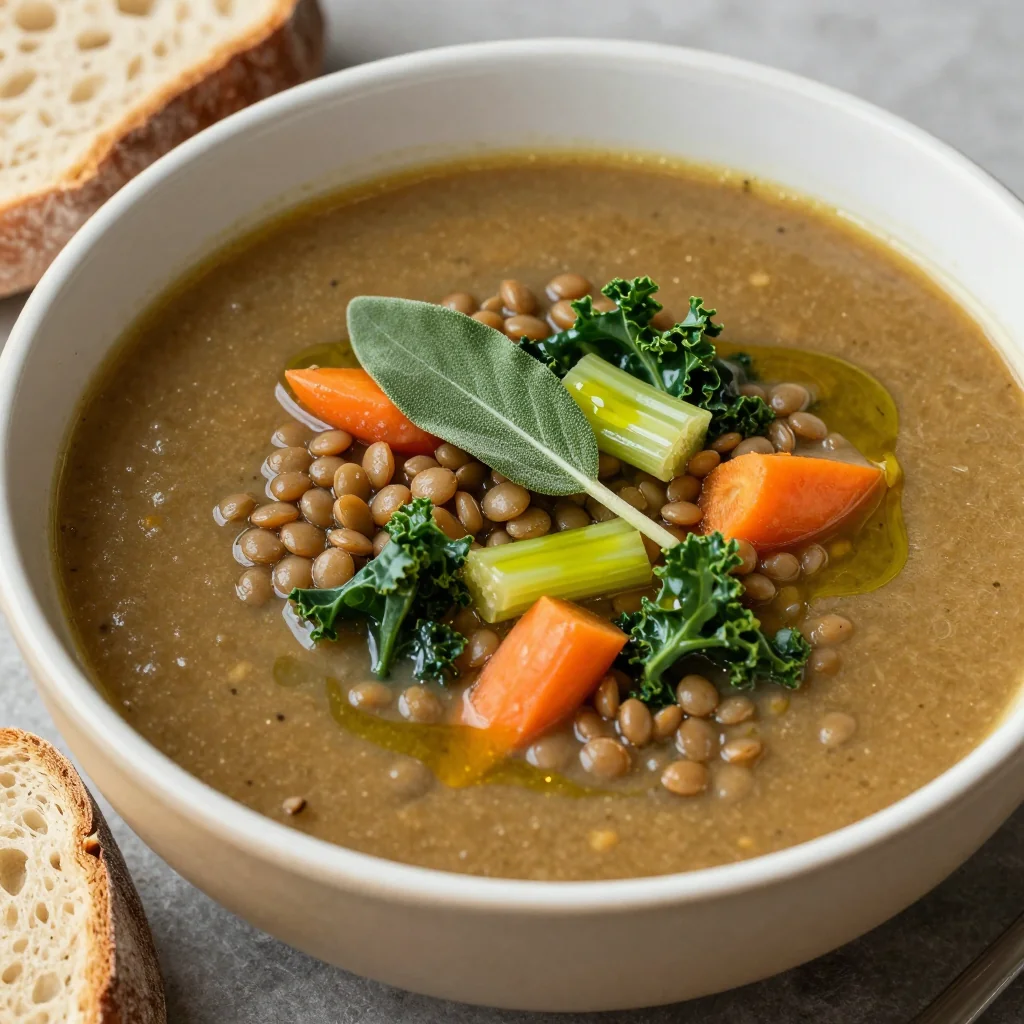 Pantry Clean Out Slow Cooker Lentil and Vegetable Soup