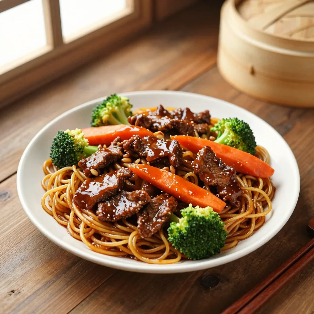 Beef Stir Fry with Noodles and Veggies