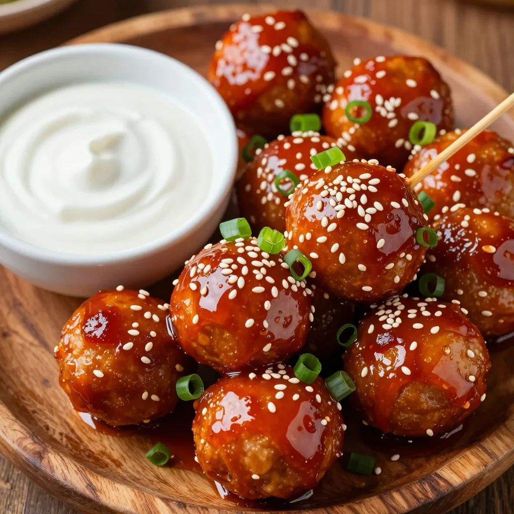 Quick Honey Sriracha Meatballs for Party Appetizers