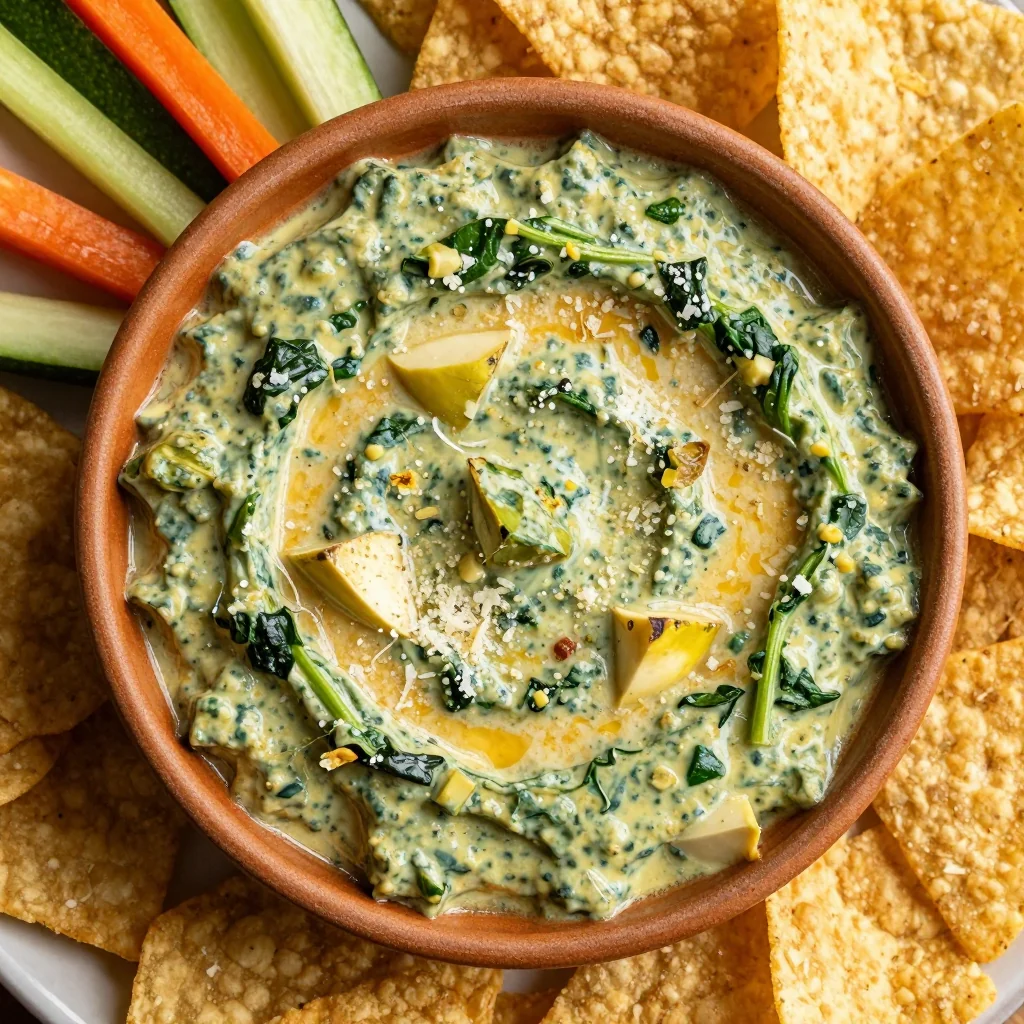 Game Day Spinach Artichoke Dip That's Low Calorie
