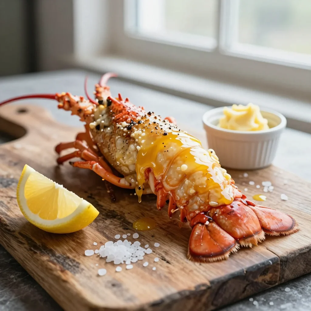 Garlic Butter Lobster Tail with Lemon