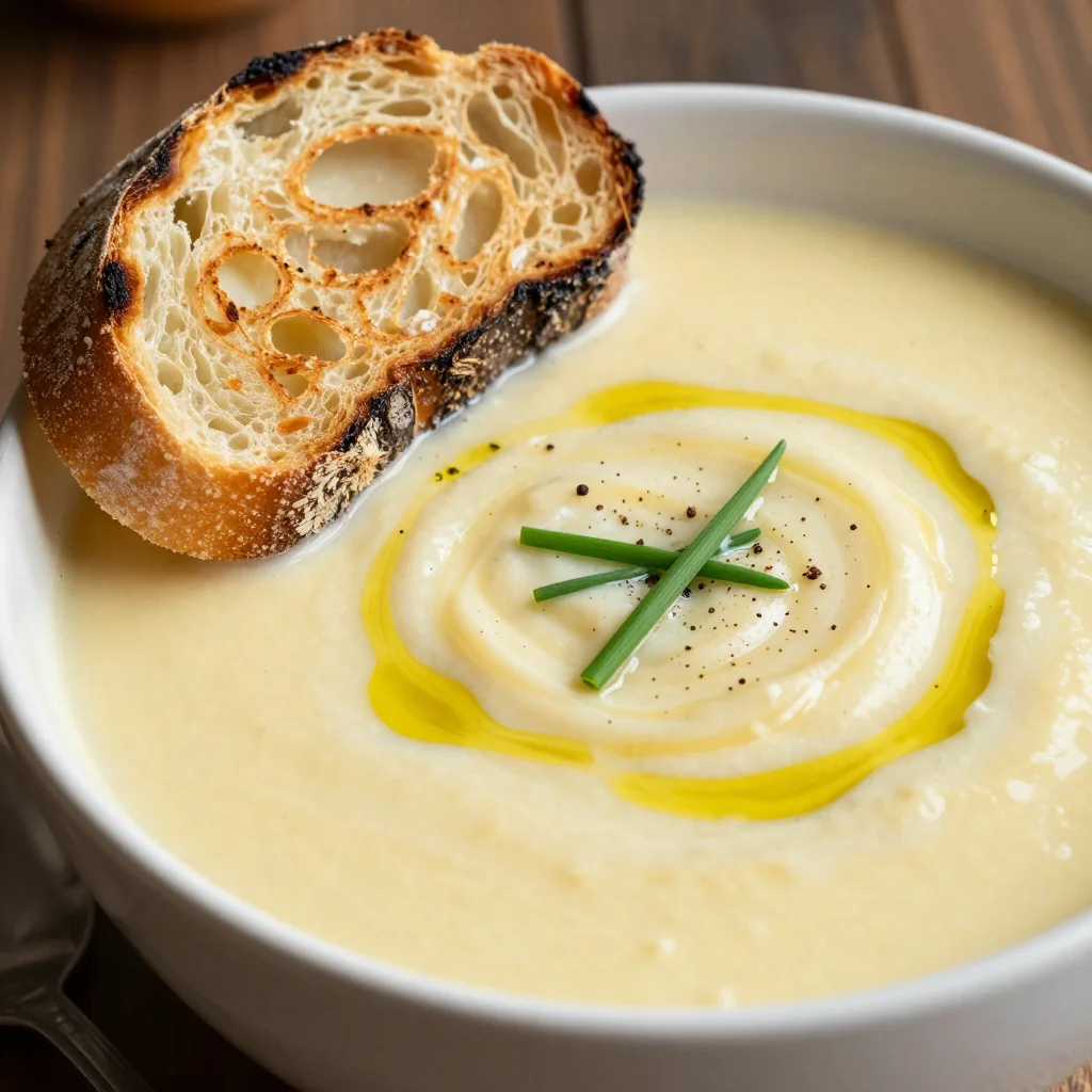 Pantry Challenge Creamy Potato Leek Soup for Winter