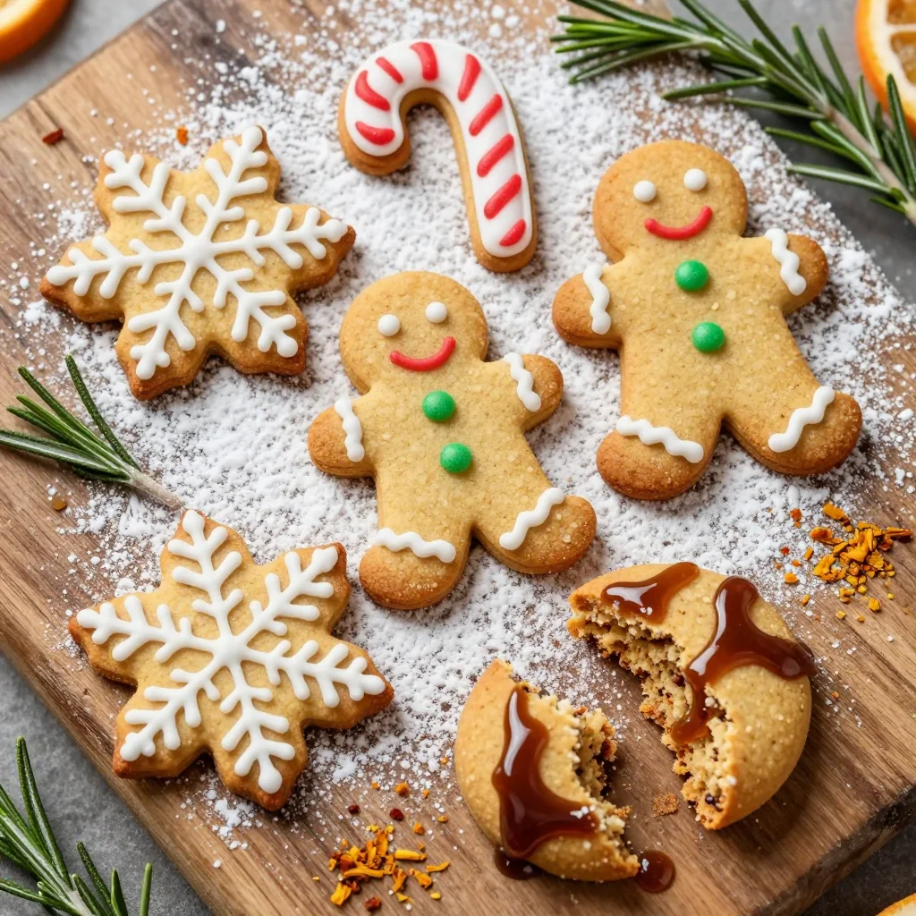 homemade gingerbread cookies with molasses for christmas baking