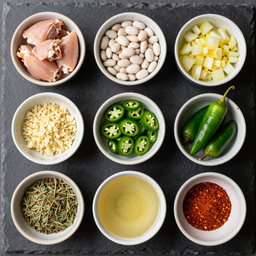 Ingredients for white chicken chili