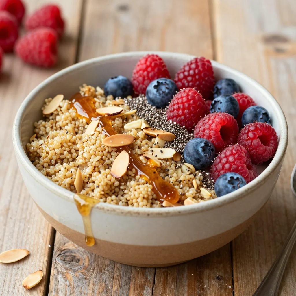 Make-Ahead Breakfast Quinoa with Almonds and Berries