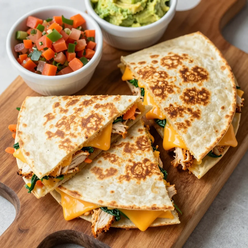 Kid Friendly Chicken Quesadillas With Hidden Veggies