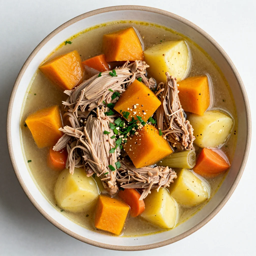 budgetfriendly slow cooker turkey stew with winter squash and potatoes