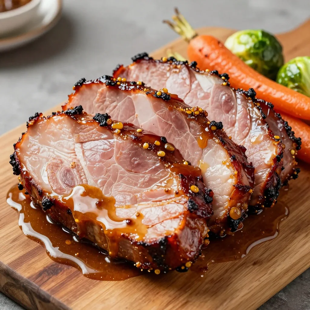 Baked Ham with a Brown Sugar and Mustard Glaze
