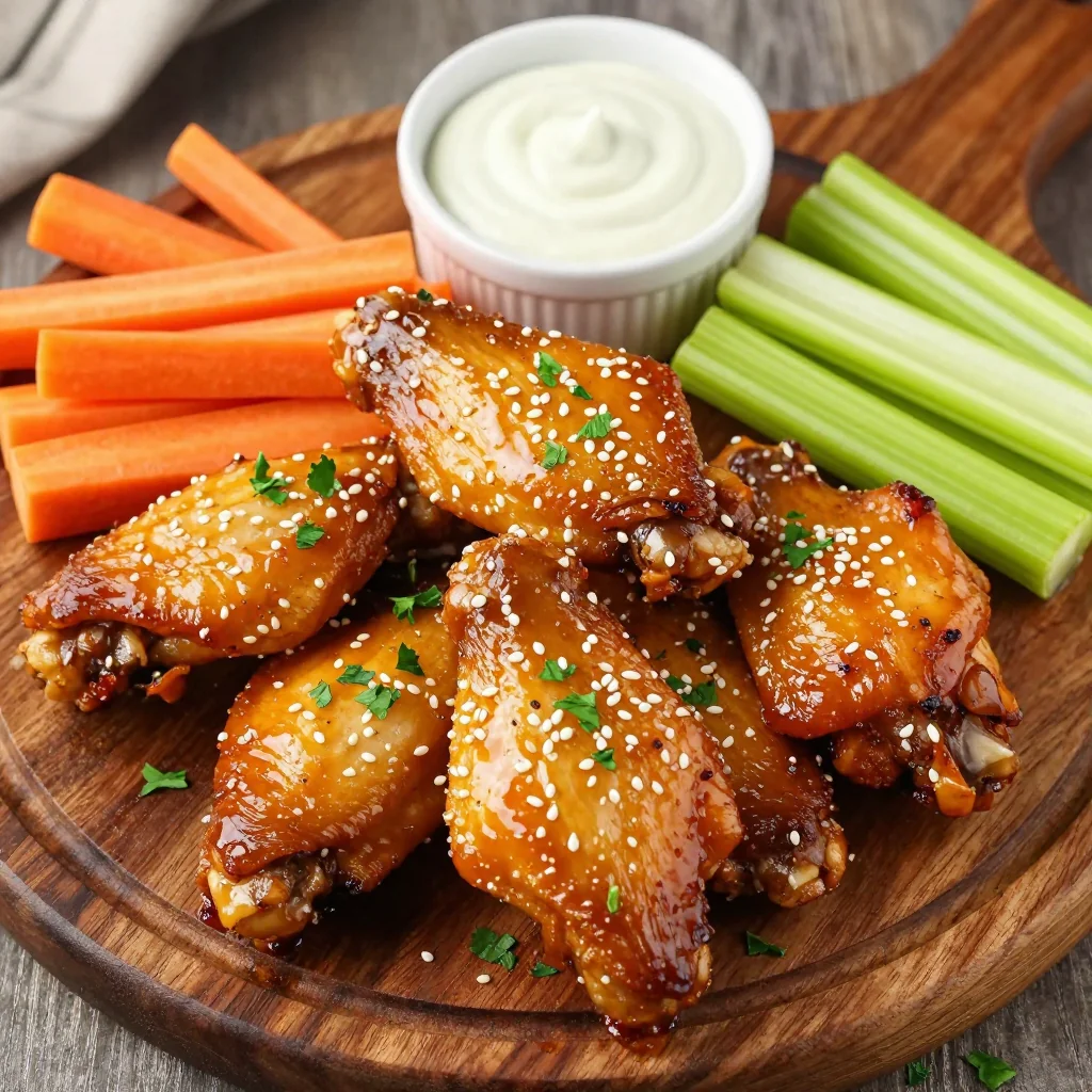 Honey Mustard Glazed Chicken Wings for Football Parties