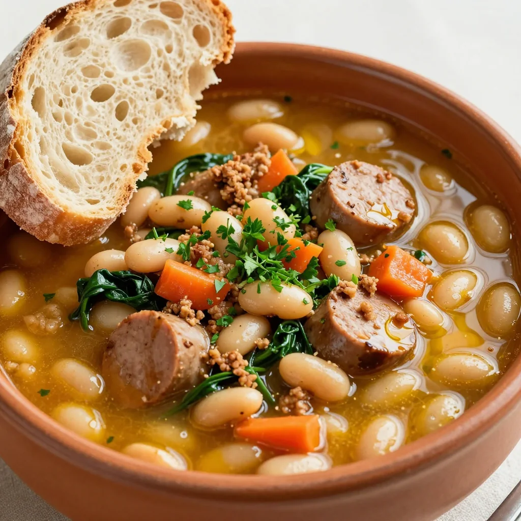 Pantry Clean-Out Sausage and White Bean Stew