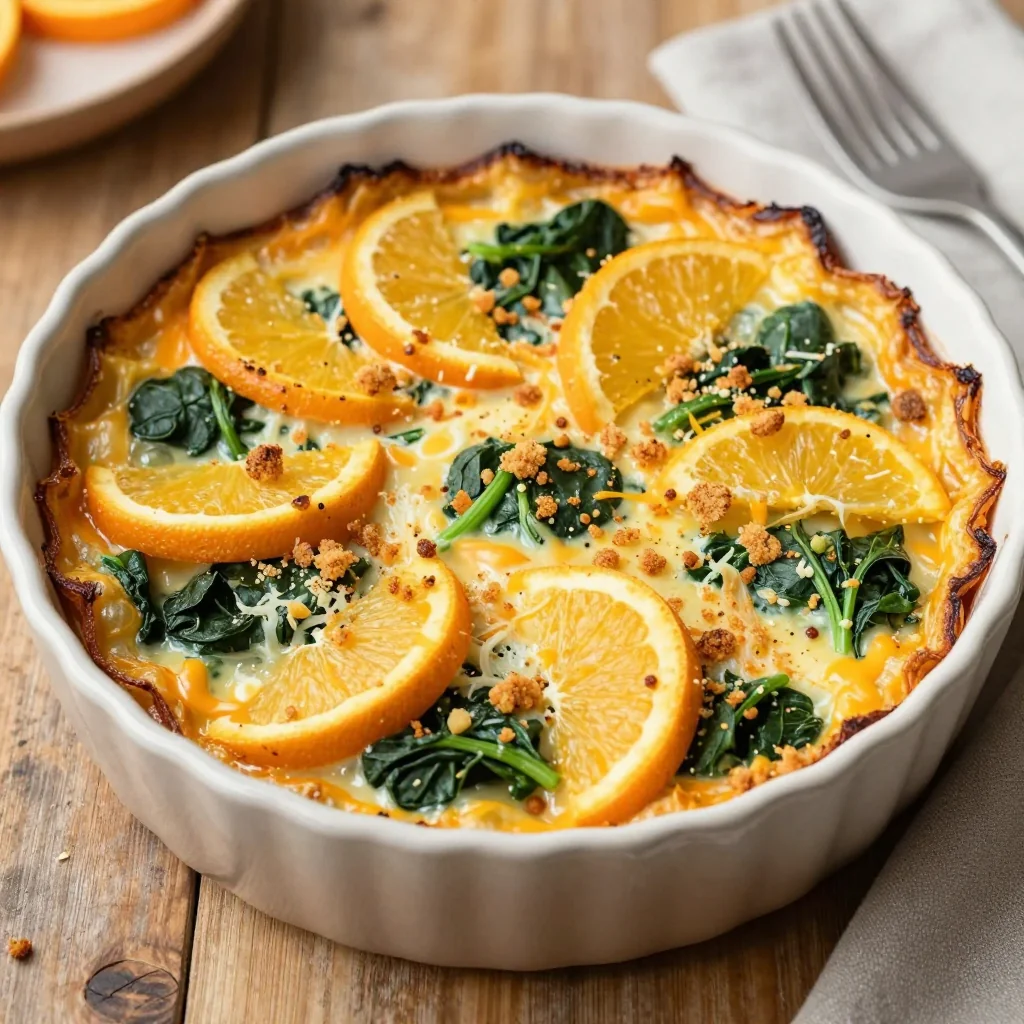 cozy spinach and sweet potato bake for family meal prep