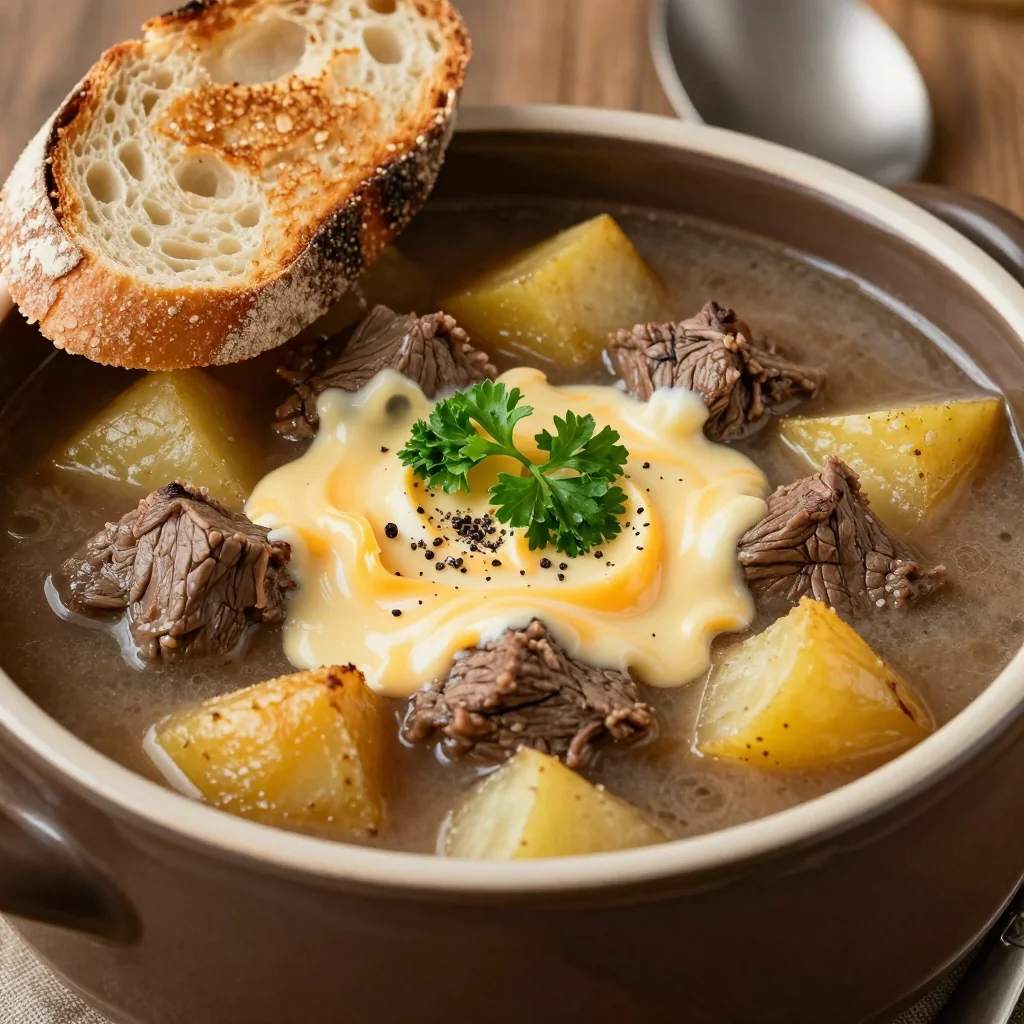 Warm Beef and Potato Soup for a Classic Winter Dinner