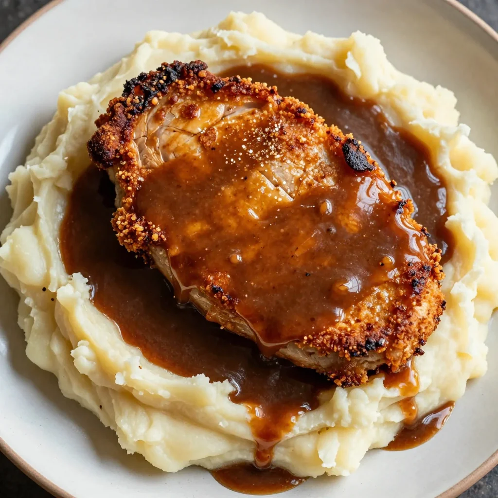 MLK Day Fried Pork Chops with Gravy and Mashed Potatoes