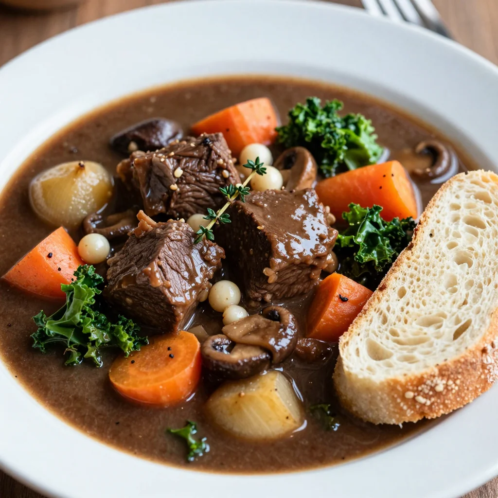 high protein beef and winter vegetable stew for cold weather