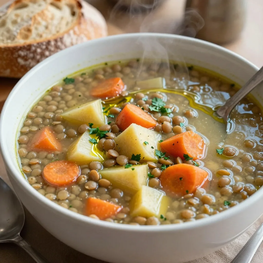 onepot lentil and root vegetable soup for family friendly winter meal prep