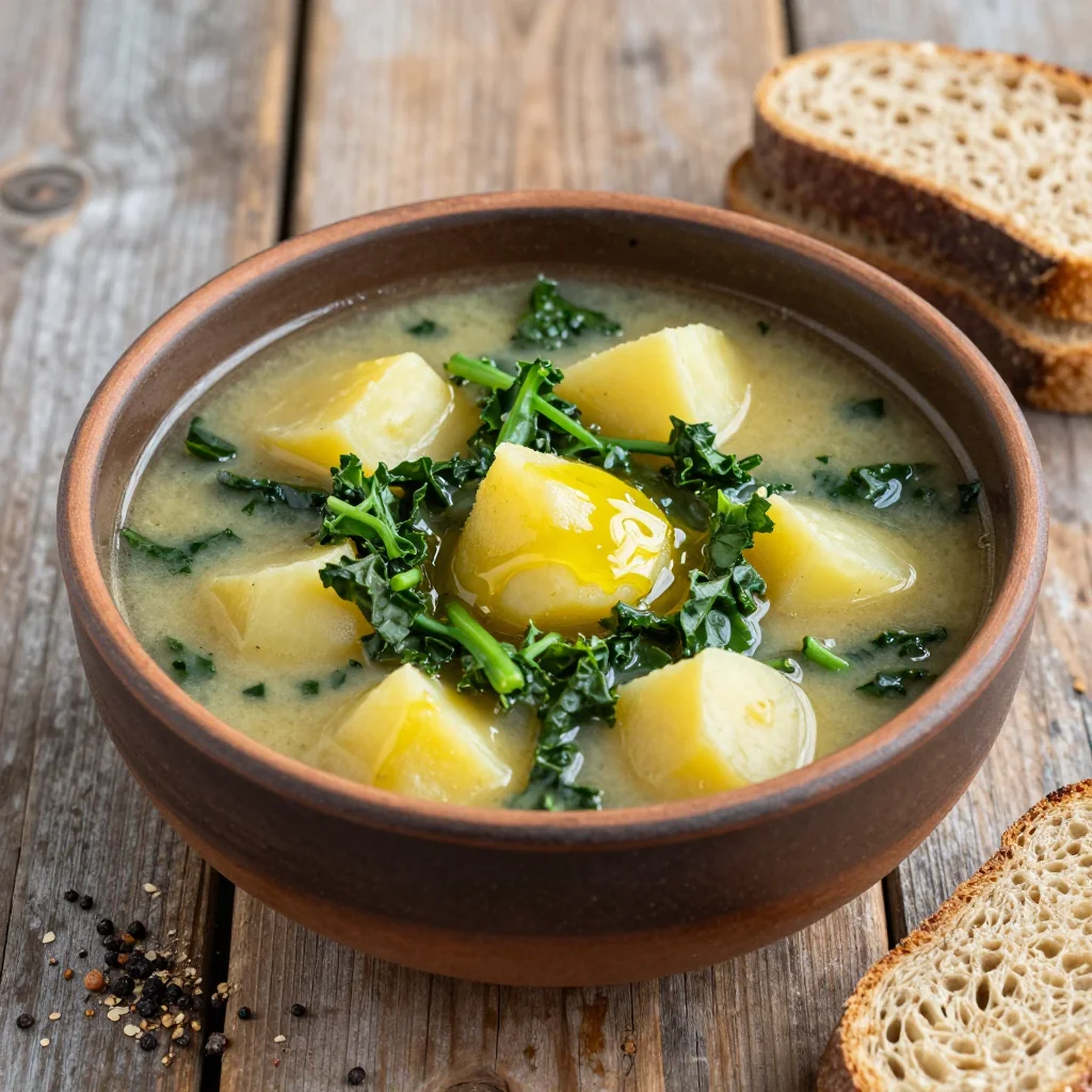Quick Potato and Kale Soup for Clean Eating