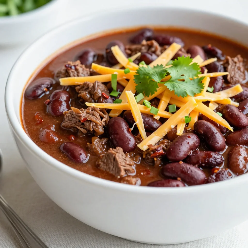 Slow Cooker Beef and Bean Chili for January Comfort