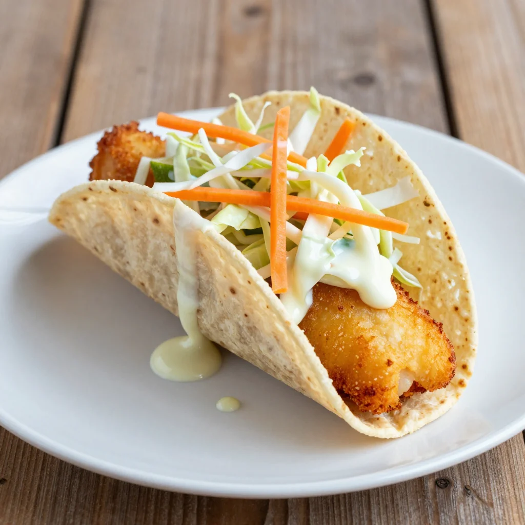 Kid-Friendly Baked Fish Tacos With A Creamy Slaw