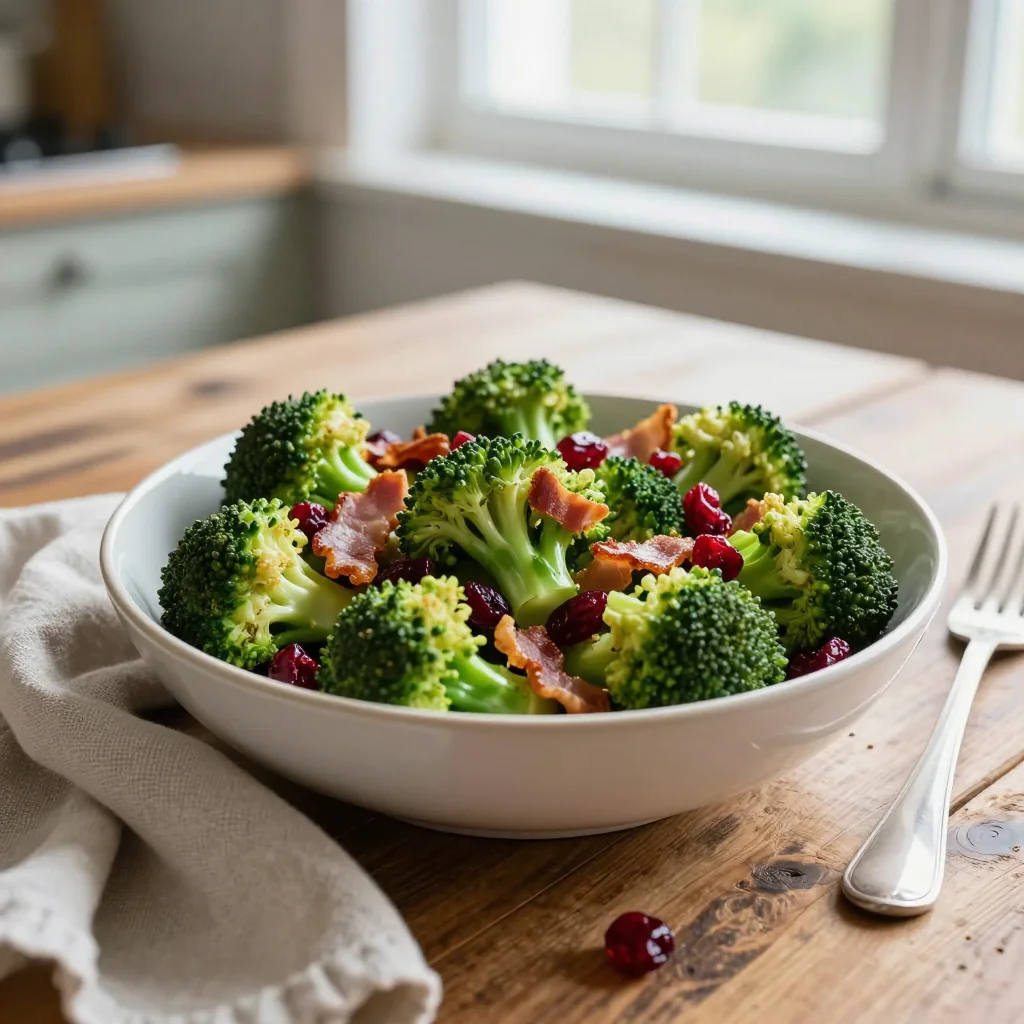 Broccoli Salad with Bacon and Cranberries
