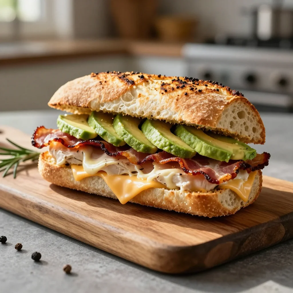 Grilled Chicken Sandwich with Avocado and Bacon