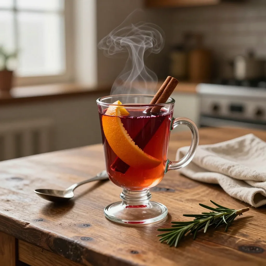 Mulled Wine with Spices and Orange