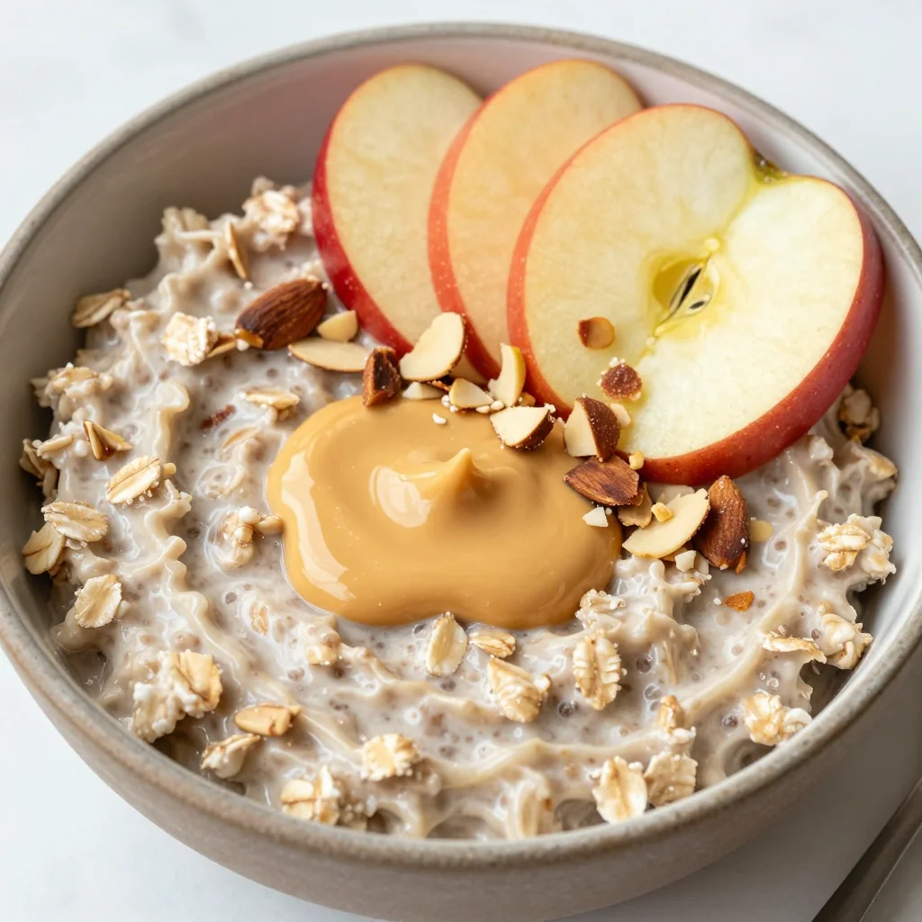 Healthy Apple and Almond Butter Oatmeal for Energizing Breakfast