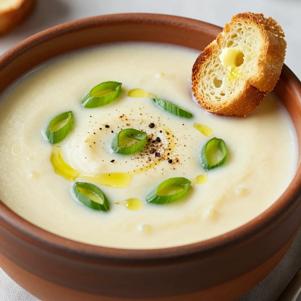 Budget Creamy Potato and Leek Soup for a Lunch