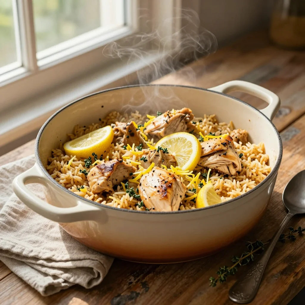 Easy One Pot Lemon Herb Chicken and Rice