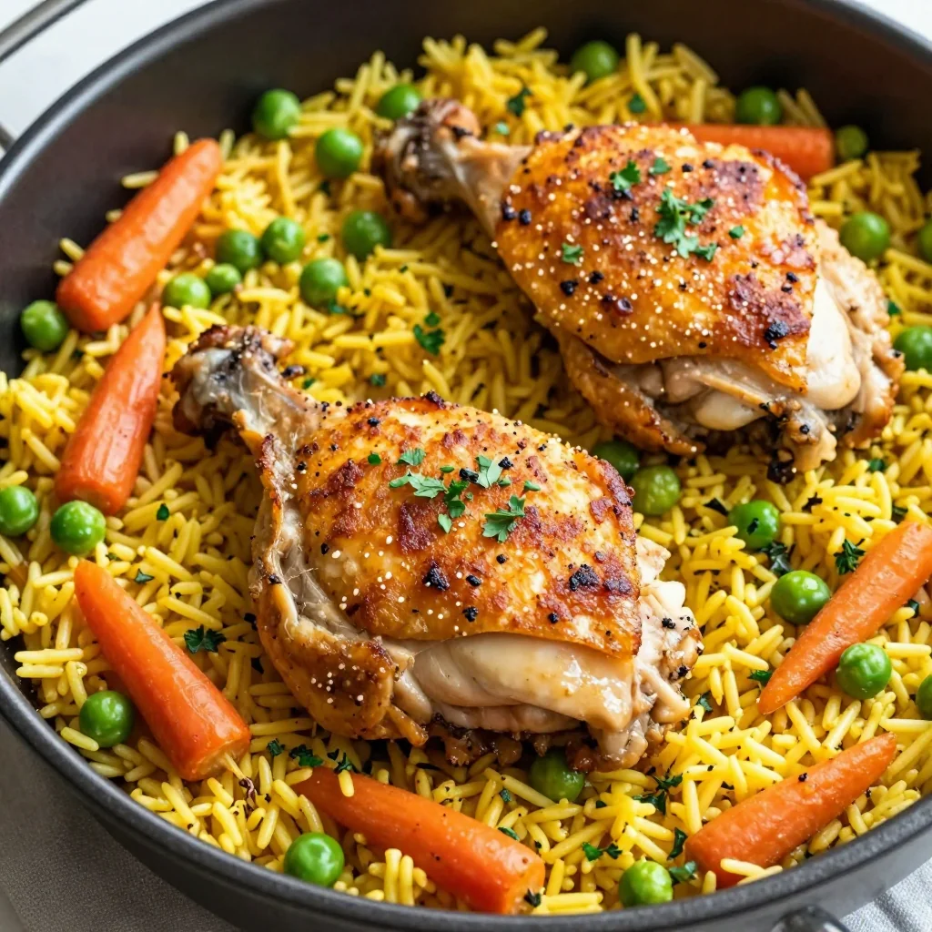 Baked Chicken and Rice for a One-Pan Meal