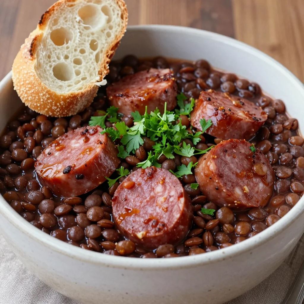 One-Pot Pantry Sausage and Lentil Stew for Winter Nights
