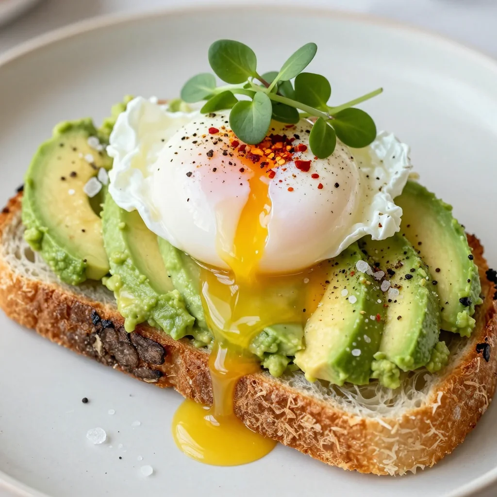 Avocado Toast with Poached Egg for Clean Eating
