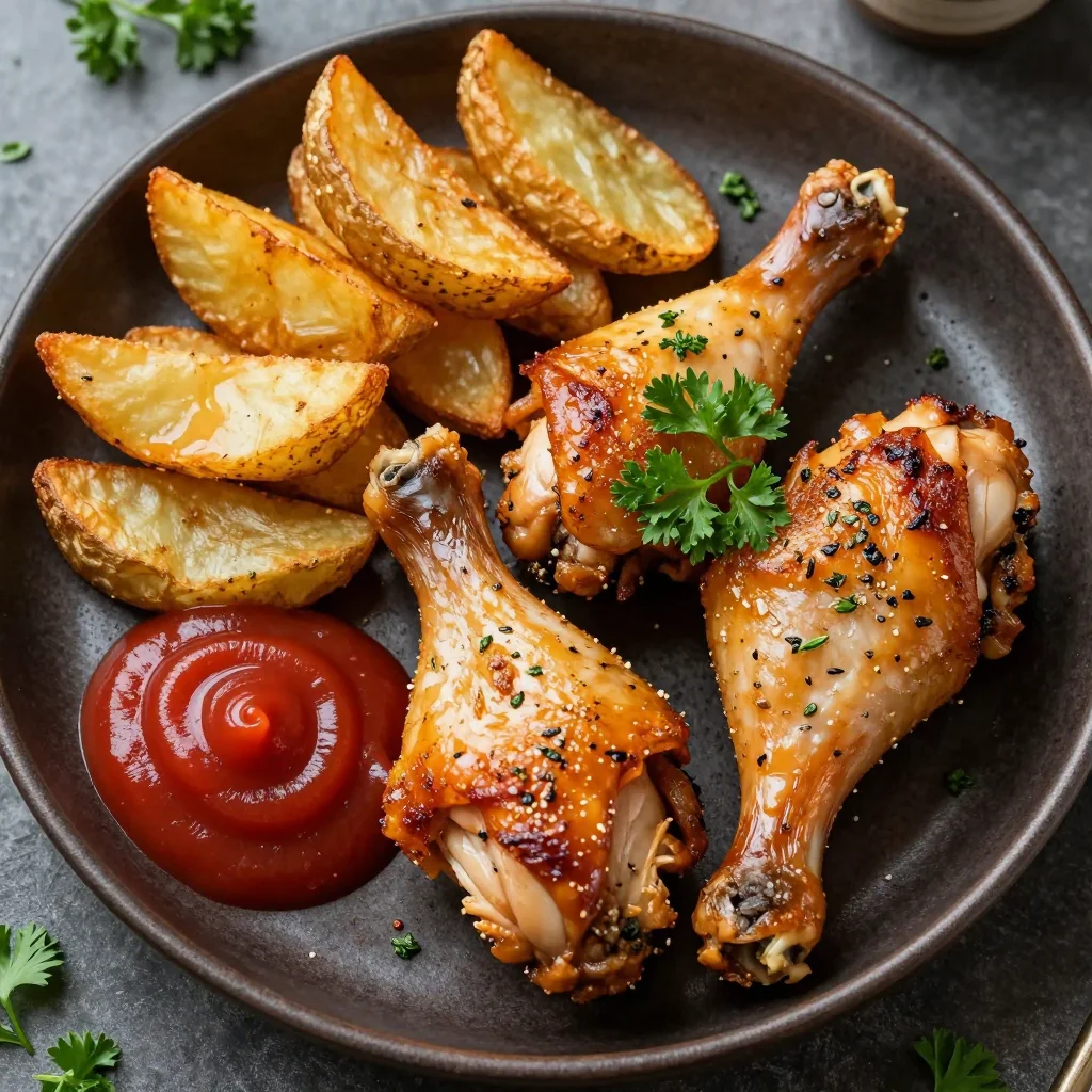 Kid-Friendly Baked Chicken and Potato Wedges for Dinner