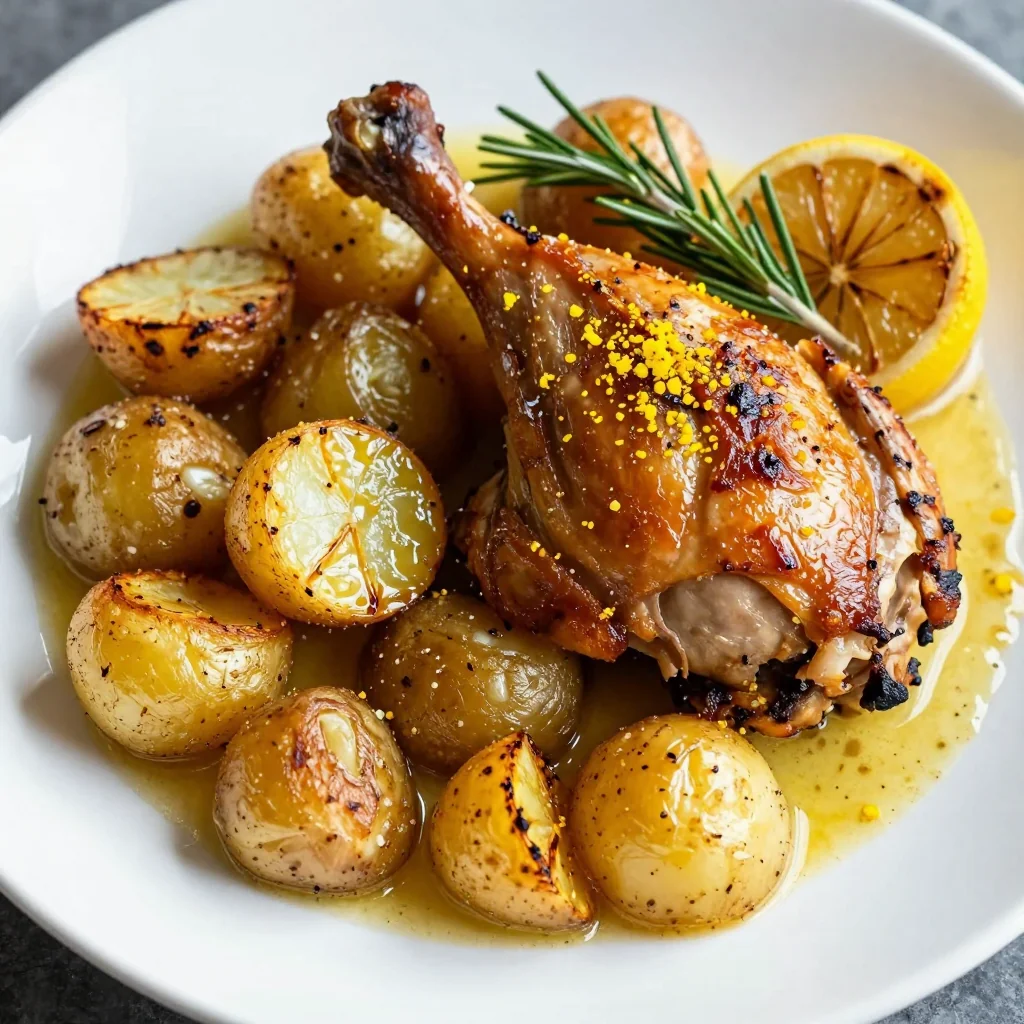budgetfriendly lemon garlic roasted turkey and potatoes for dinner