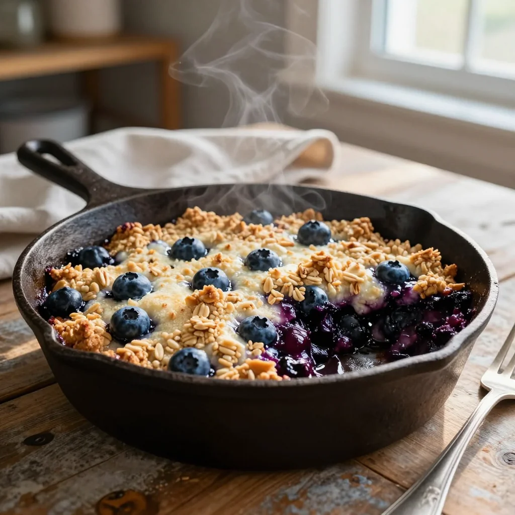 Blueberry Cobbler with Oats